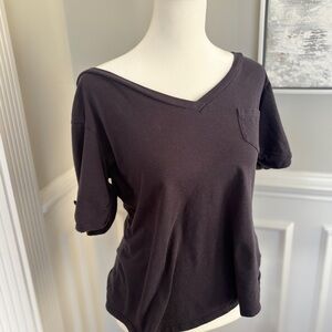 Charcoal / Black V-Neck Women's Tee